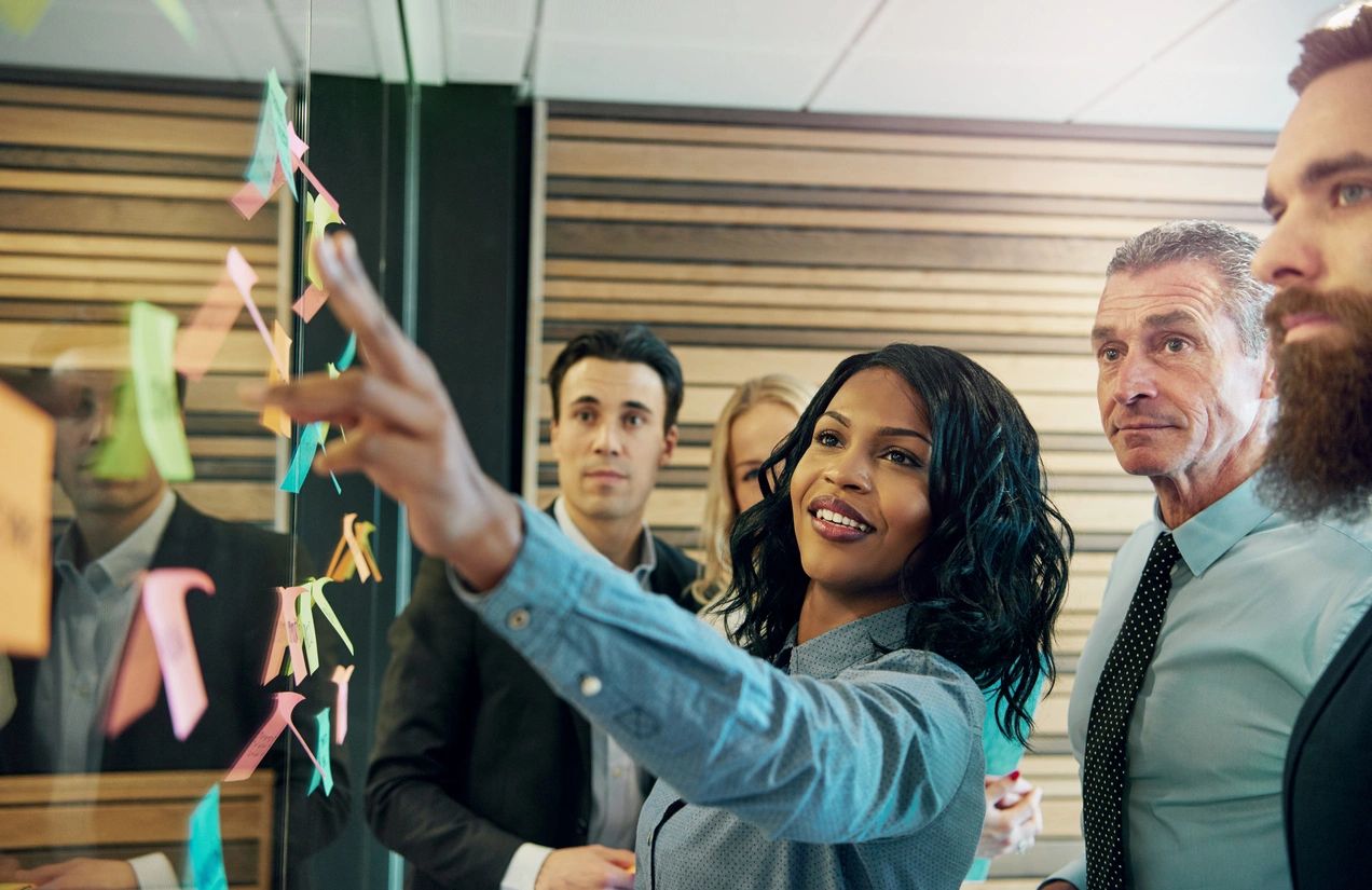 Team collaboration sticky notes